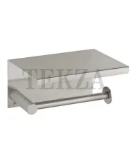 Boheme Uno Держатель для туалетной бумаги с крышкой-полочкой Uno 10971-NB Nickel Brush