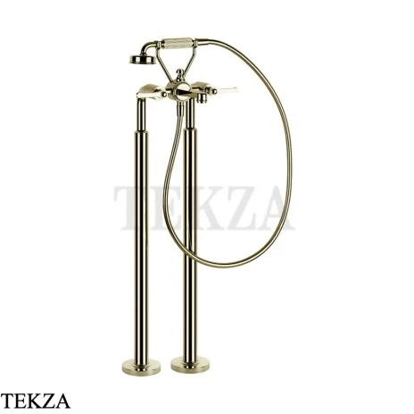 Gessi VENTI20 Смеситель для ванны напольный с гарнитуром 65128-710, Brass PVD