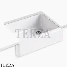Kohler Whitehaven Мойка для кухни встраиваемая снизу с широким фартуком, чугун K-6487-0, белый глянец Kohler Whitehaven Мойка для кухни встраиваемая снизу с широким фартуком, чугун K-6487-0, белый глянец