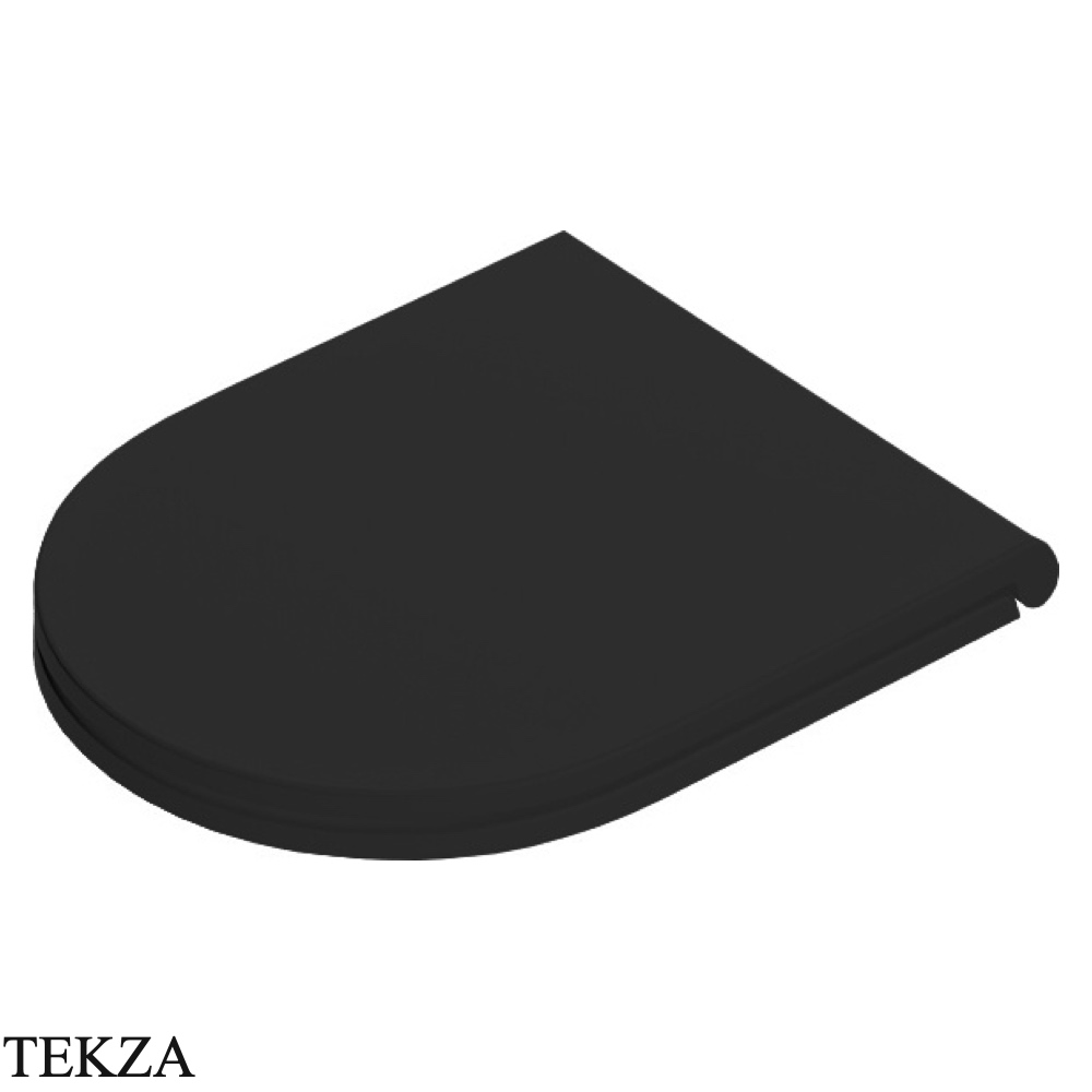 ArtCeram Solida сиденье с крышкой Flat быстросъёмное с микролифтом FLA016 17 71, черный матовый
