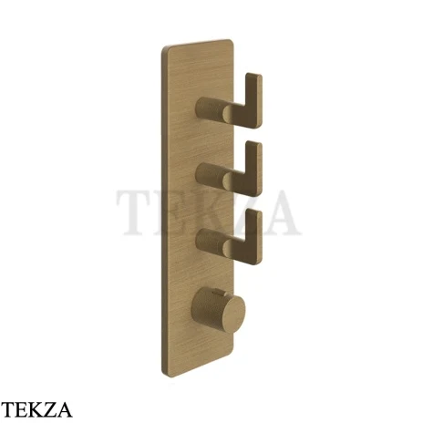 Gessi INCISO WELLNESS Термостат 3 выхода, внешняя часть 58206-713, Antique Brass