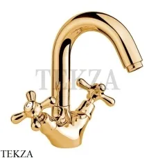 Nicolazzi NUOVA BRENTA Смеситель для раковины, с донным клапаном 2536GB, золото глянец