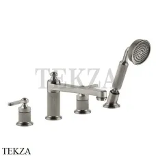 Gessi VENTI20 Смеситель на борт ванны, с гарнитуром 65045-149, Finox Brushed Nickel