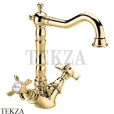 Migliore Princeton Смеситель для раковины, с донным клапаном 19379, золото глянец