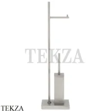 Decor Walther Cube DW 671 напольная стойка с ершиком и бумагодержателем 0801934, никель сатин