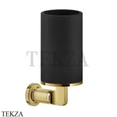 Gessi INCISO accessories Стакан настенный для зубных щеток, черный 58508-246, Gold PVD Gessi INCISO accessories Стакан настенный для зубных щеток, черный 58508-246, Gold PVD