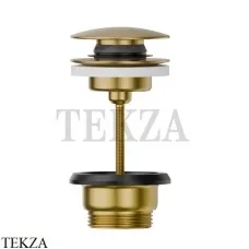 Newform Донный клапан для раковины нажимной, сталь 24686.59.097, PVD Brushed gold