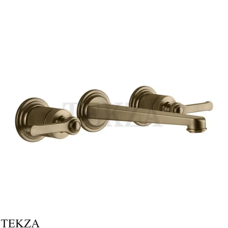 Gessi VENTI20 Смеситель для раковины на 3 отв. средний, внешняя часть 65091-791, Deep Bronze Br. PVD