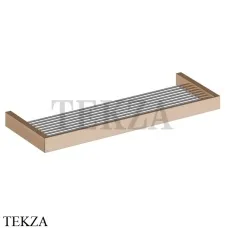 Gessi Rettangolo Решетка-полка для полотенец широкая 60 см 20950-030, Copper глянец PVD