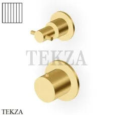 Zucchetti Helm Vertical Термостат для душа на 2-3 потока, внешняя часть ZH5806.XP41G2, brushed gold PVD