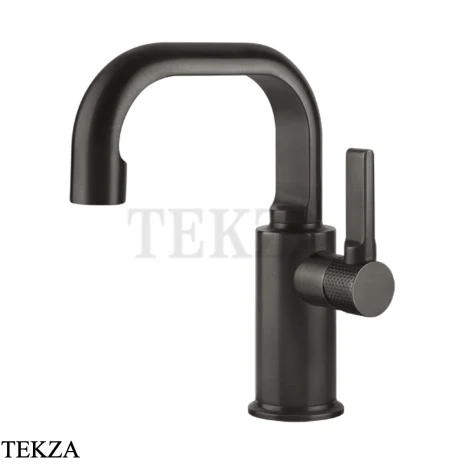 Gessi INCISO Смеситель для раковины ручка сбоку, без гарнитура 58009-707, Black Metal brushed