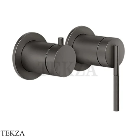 Gessi INGRANAGGIO Смеситель для душа, 2 потока, внешняя часть 63580-707, Black Metal Brushed PVD