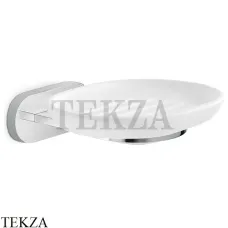 Newform O’RAMA Мыльница подвесная с держателем, керамика 67200.21.018, белый-хром Newform O’RAMA Мыльница подвесная с держателем, керамика 67200.21.018, белый-хром