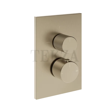 Gessi Inverso Diamantato Термостат для душа, 1 поток, внешняя часть 73633-149, Finox Brushed Nickel