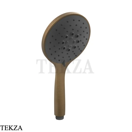Gessi Shower Душевая лейка 3-х позиционная с черным диском 14378-713, Antique Brass