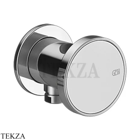 Gessi Origini NATURE Держатель для душевой лейки с выводом воды 66161-031, хром глянец