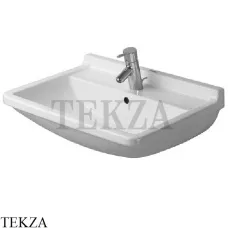 Duravit Starck 3 Раковина подвесная, с переливом 0300650000, белый глянец