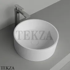 NT Bathroom NT412 Amaro Раковина накладная, без перелива из литого камня Solid Surface, белый матовый