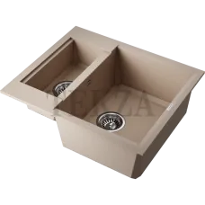 Omoikiri Sakaime 60-2 Кухонная мойка Tetogranit две чаши 4993910 бежевый
