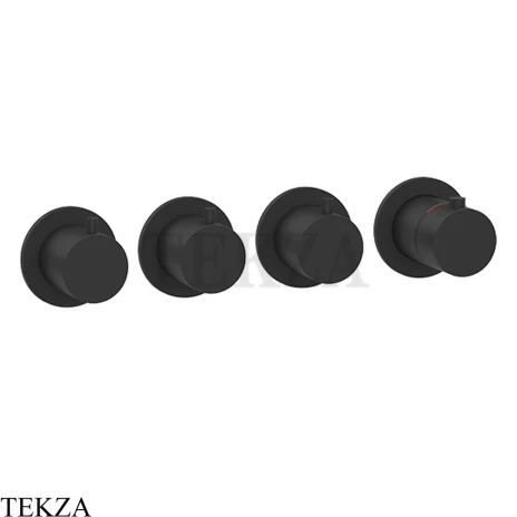 Gessi 316 SHOWER Термостат для душа на 3 выхода, внешняя часть 54336-299, Black XL