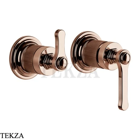 Gessi VENTI20 Смеситель для душа, 2 потока, вешняя часть 65038-030, Copper PVD