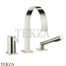 Dornbracht MEM Смеситель на борт ванны однорычажный с гарнитуром 27412782-08, платина глянец