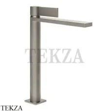 Gessi Inverso Diamantato Смеситель для раковины высокий, с донным клапаном 73653-149, Finox Brushed Nickel