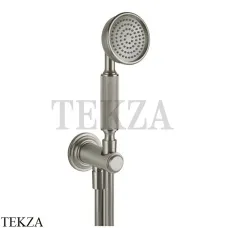 Gessi VENTI20 Душевой комплект с душевой лейкой, шланг, вывод 65123-149, Finox Brushed Nickel