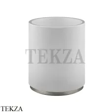 Gessi ANELLO Корзина для мусора, композит белый 45590-149, Finox Brushed Nickel