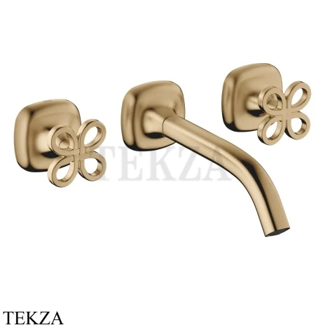 Dornbracht COYA Смеситель для раковины на 3 отв. 190, внешняя часть 36712424-39, Dark Brass сатинированный