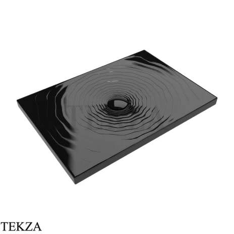 Flaminia Water Drop душевой поддон 100×70×5,5 см, чёрный глянец
