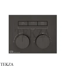 Gessi HI-FI Термостатический смеситель на 3 потока, внешняя часть 63006-707, Black Metal Brushed PVD