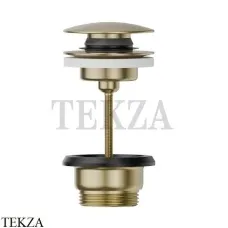 Newform Донный клапан для раковины нажимной, сталь 24686.59.098, PVD Brushed pale gold