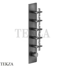 Gessi INCISO WELLNESS Термостат 5 выходов, внешняя часть 58230-707, Black Metal Brushed