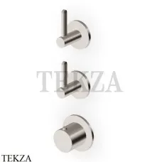 Zucchetti Isy22 Термостат для душа, 2 потока, внушняя часть ZIS3802.C3, brushed nickel