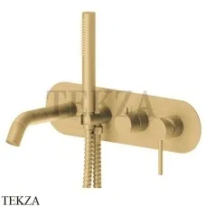 Newform XT Смеситель для ванны с гарнитуром, внешняя часть 4272E.59.097, PVD Br. Gold