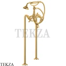 FIMA Carlo Frattini ELIZABETH Напольный смеситель для ванны, с гарнитуром F5084/4OR, золото глянец