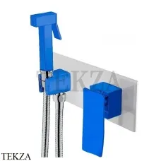 Boheme Q.2 Гигиенический душ со смесителем, комплект 147-CRUW.2, Хром-синий