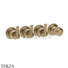 Gessi VENTI20 Термостат для душа, 3 потока, внешняя часть 65336-726, Warm Bronze Br.