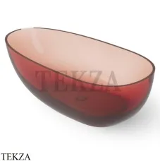 Dea Design Modern Ванна отдельностоящая овоидная 180x90 Glasstech DD8608 1800 R5, Pomegranate R5