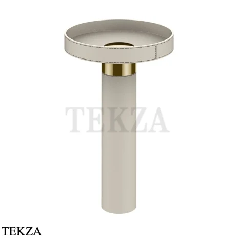 Gessi Pelle Tresse Раковина отдельностоящая, слив в пол, без перелива 78607-434, Crème/ Brass PVD