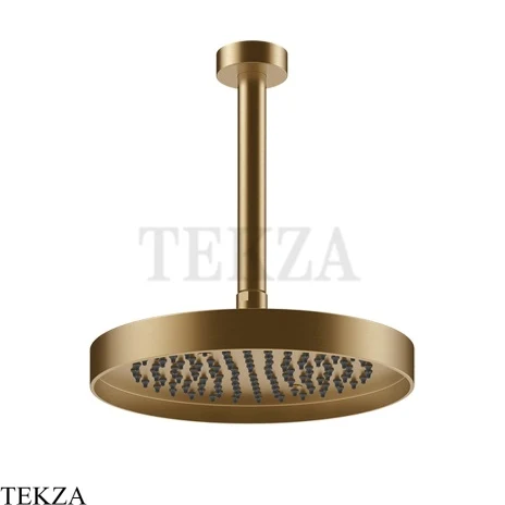 Gessi Incastri Верхняя лейка D25 с потолочным кронштейном 63050-726, бронза Brushed