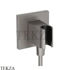 Hansgrohe FixFit E Шланговое подсоединение с держателем 26889340, черный хром brushed