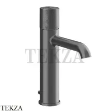 Gessi Habito DIAMANTATO Смеситель для раковины средний, с донным клапаном 70605-707, Black Metal Brushed