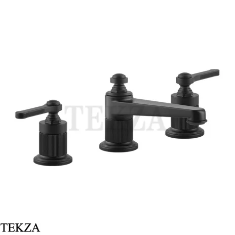Gessi VENTI20 Смеситель для раковины на 3 отверстия низкий, без донного клапана 65013-299, Black XL