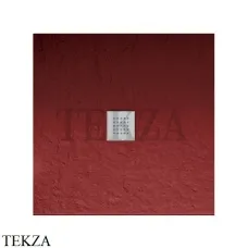 ARBI IBRA LINEAR Душевой поддон 80х80 Geacril® с текстурой D206 MD rosso casale