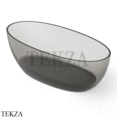 Dea Design Nature Ванна отдельностоящая овальная 170x80 Glasstech DD8647 1700 R4, Smoky Black R4
