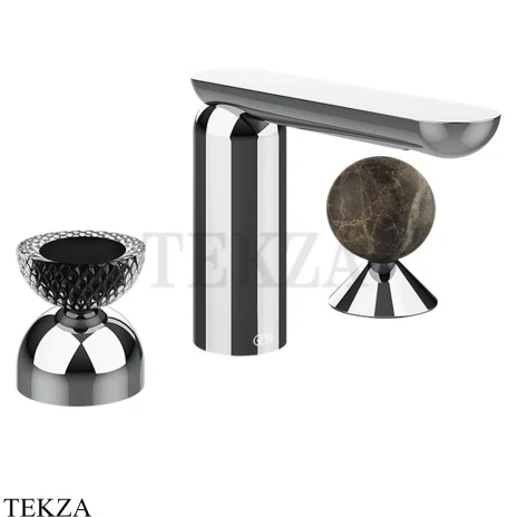 Gessi Perle Смеситель для раковины на 3 отв., без гарнитура 74718-031, хром глянец
