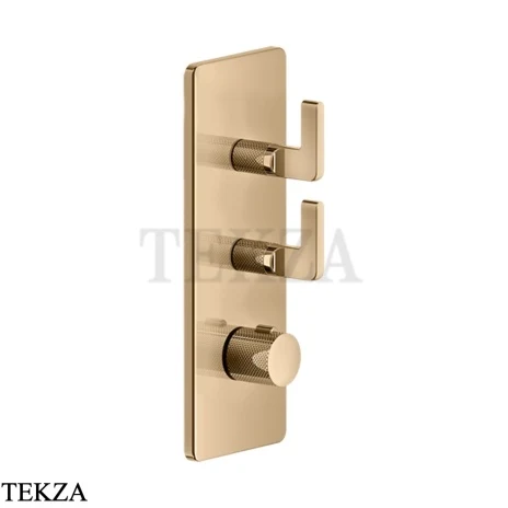 Gessi INCISO WELLNESS Термостат 2 выхода, внешняя часть 58204-735, Warm Bronze PVD