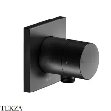 Keuco IXMO Pure Вентиль запорный, 3 потока, с выводом шланга, квадрат, внешняя часть 59549370102, черный матовый